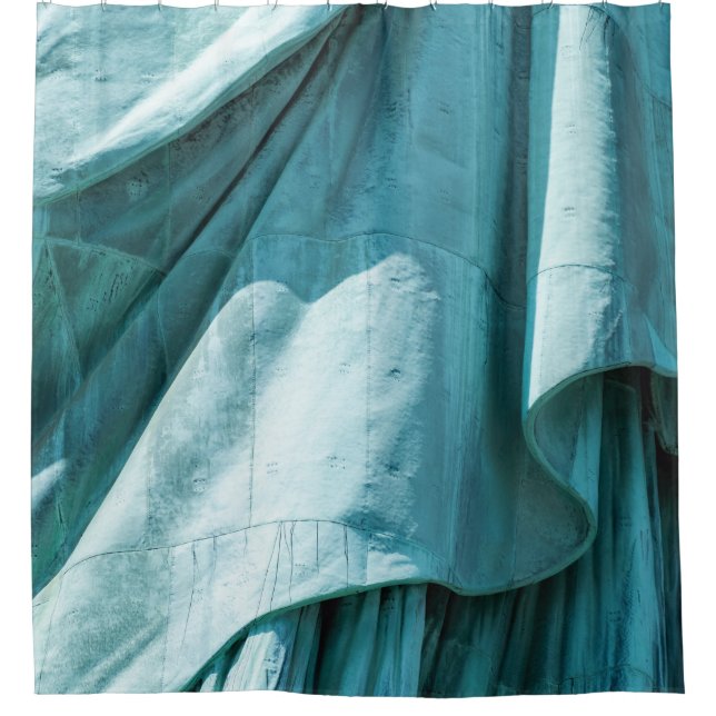 Aquamarine Stoffbedeckung Duschvorhang (Vorderseite)