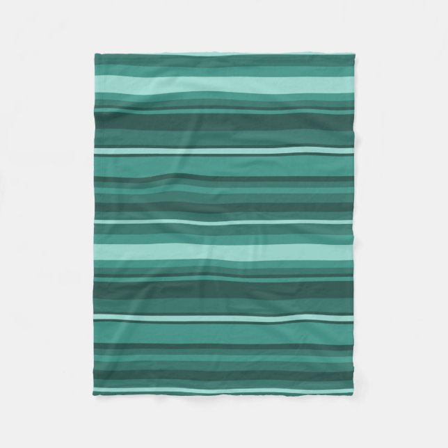 Aquamarine Streifen Fleecedecke (Vorderseite)