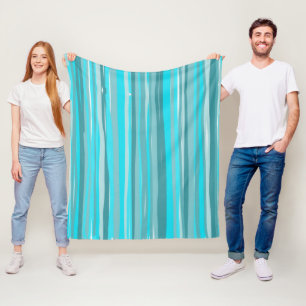 Aquamarine Streifen vertikal Fleecedecke