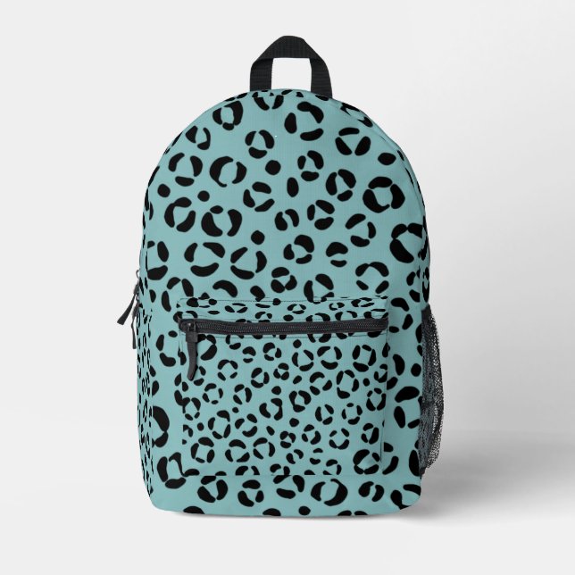 Aquamarine Tierausdrucke Bedruckter Rucksack (Vorderseite)