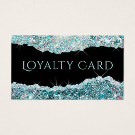 Aquamarine Treuekarte für Glitzer