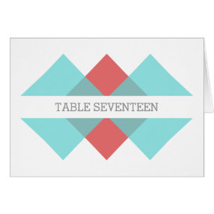 Aquamarine Triad-Tischnummer