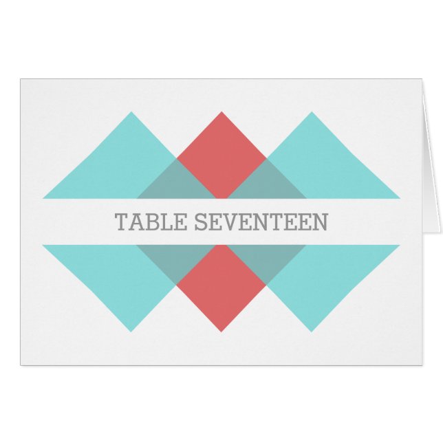 Aquamarine Triad-Tischnummer (Vorderseite (Horizontal))