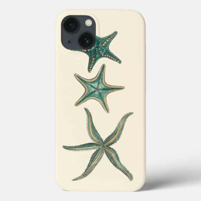 Aquamarine Triple Starfish Case-Mate iPhone Hülle (Rückseite)