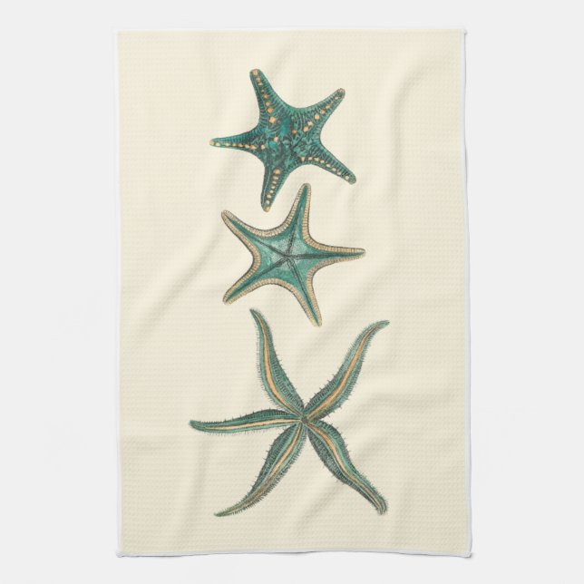 Aquamarine Triple Starfish Küchentuch (Vertikal)