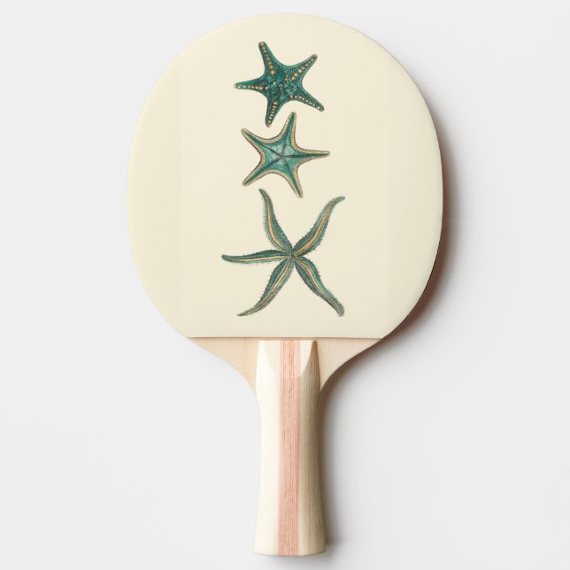 Aquamarine Triple Starfish Tischtennis Schläger (Vorderseite)