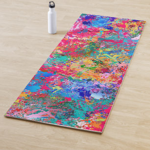 Aquamarine Tropfen Abstraktion Yogamatte