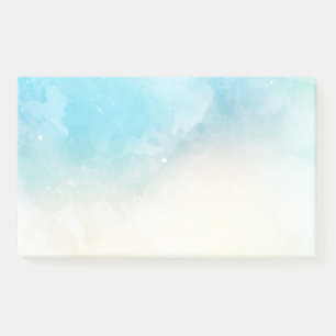 Aquamarine u. weiße riesige Post-Itanmerkungen de Post-it Klebezettel