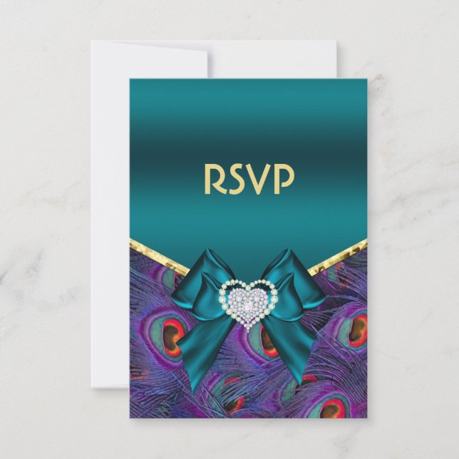 Aquamarine UAWG Pflaume RSVP Karte (Vorderseite)