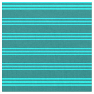Aquamarine und Aqua-Linien-Muster Stoff