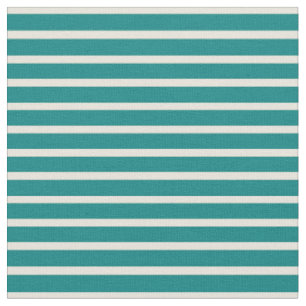 Aquamarine und beige farbige Streifen/Linienmuster Stoff
