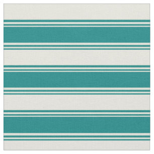 Aquamarine und beige farbige Streifen/Linienmuster Stoff