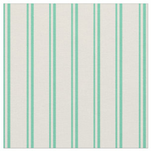Aquamarine und Beige Streifen/Linienmuster Stoff
