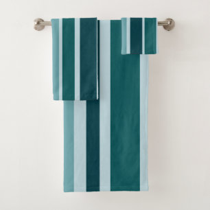 Aquamarine und blaue Farbschemata in vertikalen St Badhandtuch Set