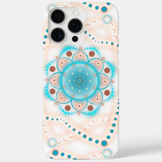 Aquamarine und braune Pastelle iPhone 16 Pro Max Hülle (Rückseite)