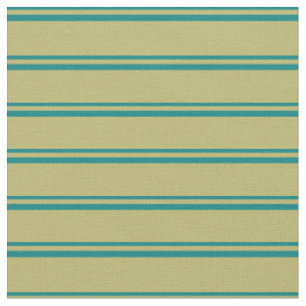 Aquamarine und dunkle Khaki-farbige Streifen/Linie Stoff