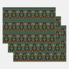 Aquamarine und Gold-Art-Déco Geschenkpapier Set