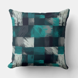 Aquamarine und graue Abstrakte Elegance Kissen