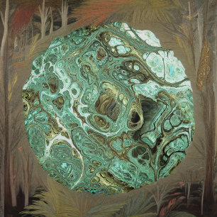 Aquamarine und graue Imitat Marmorrundkissen Rundes Kissen