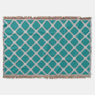 Aquamarine und graue Quatrefolie Decke