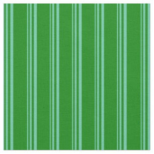 Aquamarine und grünes Streifen-/Linienmuster Stoff
