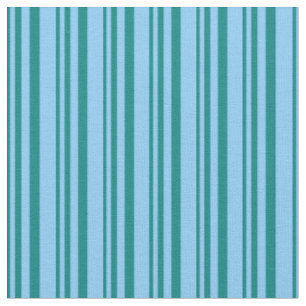 Aquamarine und helle blaue Streifen Stoff