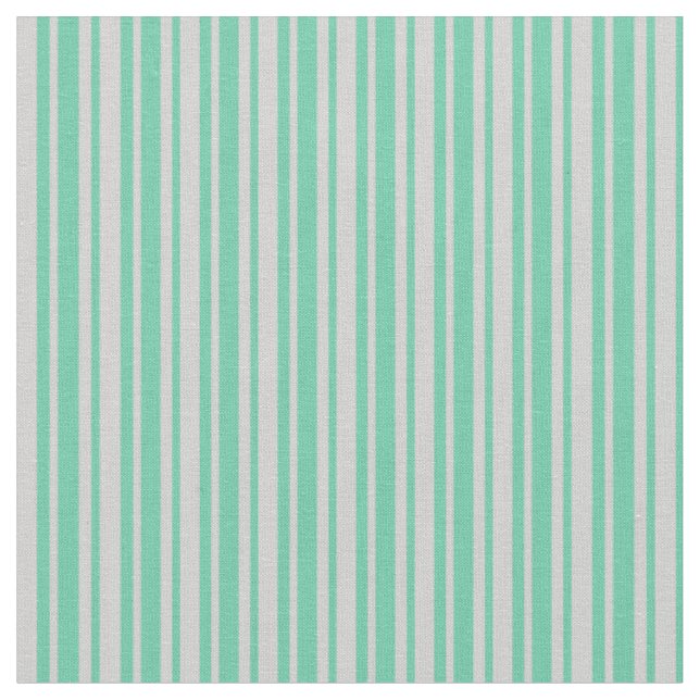 Aquamarine und hellgraue Linien Stoff (Nahaufnahme)