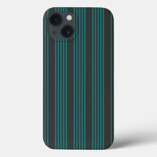 Aquamarine und kohle-fünf Streifen Case-Mate iPhone Hülle