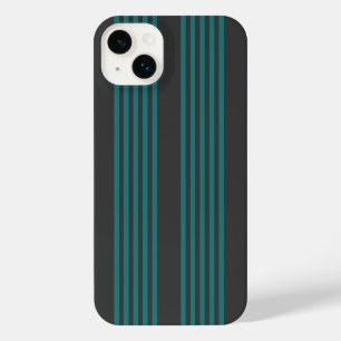 Aquamarine und kohle-fünf Streifen iPhone 14 Plus Hülle