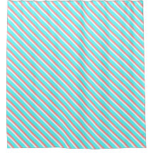 Aquamarine und korallenrote Streifen