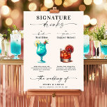 Aquamarine und kupferne Braut- und Untertitelgeträ Poster<br><div class="desc">Fügen Sie Ihrer Hochzeit eine Touch von Eleganz und Personalisierung hinzu mit diesem wunderschön gestalteten Signature Drinks Wedding Poster. Dieses Poster mit zwei atemberaubenden Aquarellbildern zeigt die charakteristischen Getränke von Braut und Bräutigam: die "Aquamarine Bliss" und den "Copper Sunset". Dieses Poster passt perfekt zum aquamarinen und kupferfarbenen Thema und wird...</div>