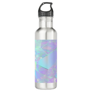 Aquamarine und Lila Iridesdesign Edelstahlflasche