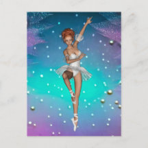 Aquamarine und Lila Perlen der Ballerina
