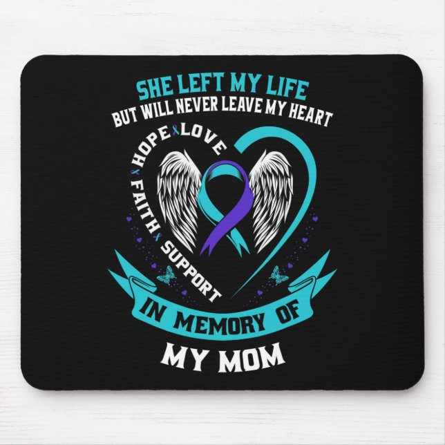 Aquamarine und Lila Selbstmordbewusstsein Multifun Mousepad (Vorne)