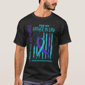 Aquamarine und Lila Selbstmordbewusstsein Vater im T-Shirt