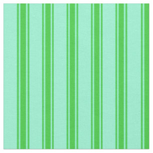 Aquamarine und Limettengrün, gestreiftes Muster Stoff