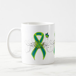 Aquamarine und Limettengrüne Multifunktionsleiste  Kaffeetasse