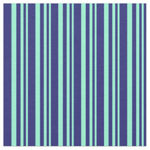 Aquamarine und Midnight Blue Pattern Stoff