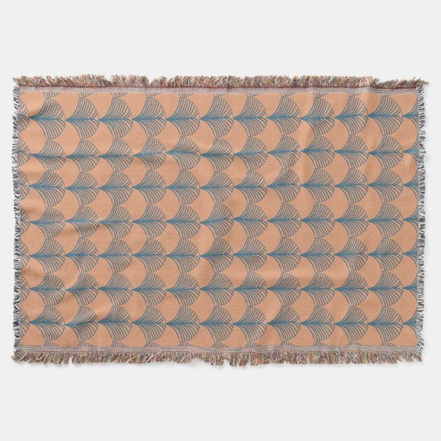 Aquamarine und orangefarbene Fans Decke (Vorderseite)