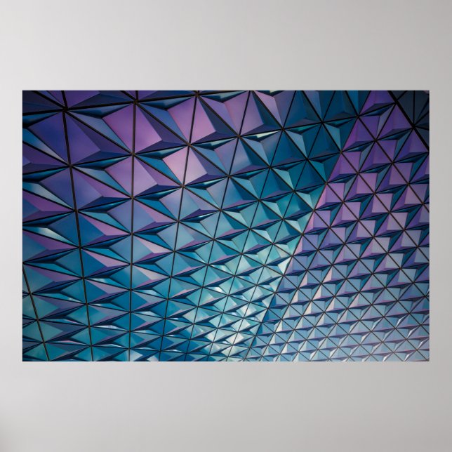 Aquamarine und rosa Bilder Poster (Vorne)