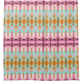 Aquamarine und rosa Farbe Duschvorhang