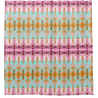 Aquamarine und rosa Farbe Duschvorhang