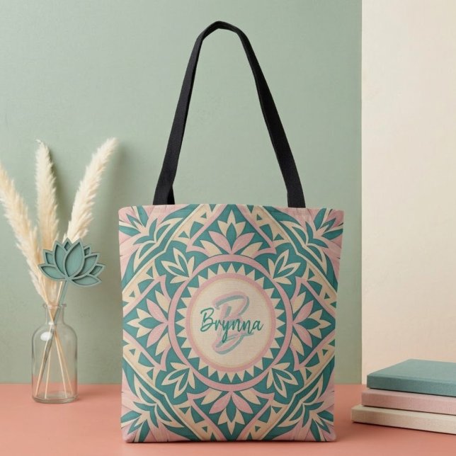 Aquamarine und rosa Frühlingsgarten Tasche (Von Creator hochgeladen)
