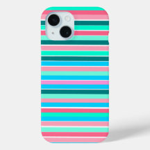 Aquamarine und rosa Streifen