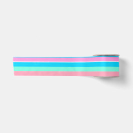 Aquamarine und rosa Streifen Satinband
