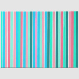 Aquamarine und rosa Streifen Seidenpapier