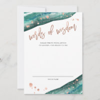 Aquamarine und Rose Gold Geode Brautparty Admin Ca