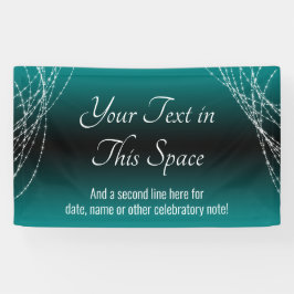 Aquamarine und schwarze Ombre-Leuchten hinzufügen Banner