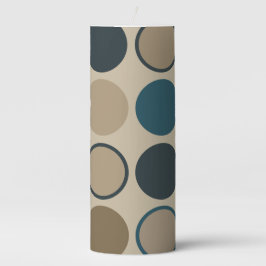 Aquamarine und Touch Circles Stumpenkerze