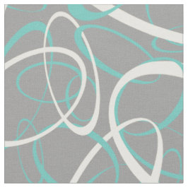 aquamarine und weiße Retro-Ovale mit beliebiger Hi Stoff